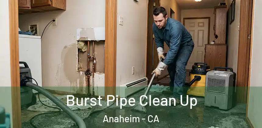  Burst Pipe Clean Up Anaheim - CA